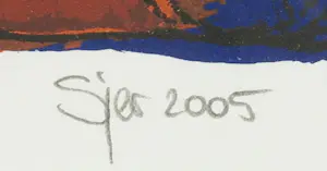 Sjer Jacobs - Zeefdruk, Vijf vriendinnen - Ingelijst kopen? Bied vanaf 100!