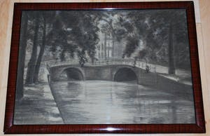 Barend Jordens - [gevelontwerper vh Tuschinski theater] - Amsterdam rond 1930 - grote tekening kopen? Bied vanaf 125!