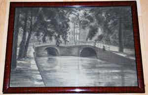 Barend Jordens - [gevelontwerper vh Tuschinski theater] - Amsterdam rond 1930 - grote tekening verkocht voor € 125!