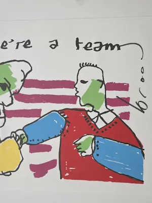 Herman Brood - We're a Team - Handgesigneerd - E.A kopen? Bied vanaf 400!
