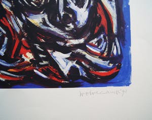 Theo Wolvecamp - zeer fraaie abstracte zeefdruk - 1991. kopen? Bied vanaf 235!