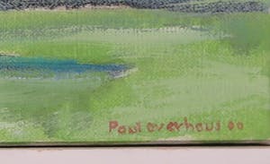 Paul Overhaus - Olieverf op doek, Bomen in polder - Ingelijst kopen? Bied vanaf 1!