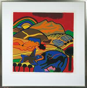 Corneille - Zeefdruk, Les femmes de la bible - Ingelijst verkocht voor € 250!