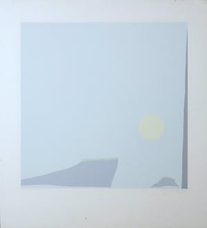 Doris Groeneveld - Zeefdruk, Maanlandschap kopen? Bied vanaf 1!