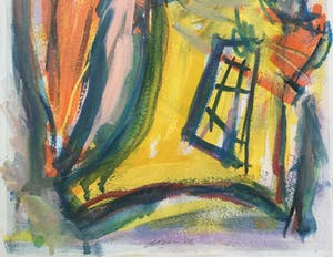 Wim Drion - acrylverf op papier (1986) - mooi ingelijst kopen? Bied vanaf 69!