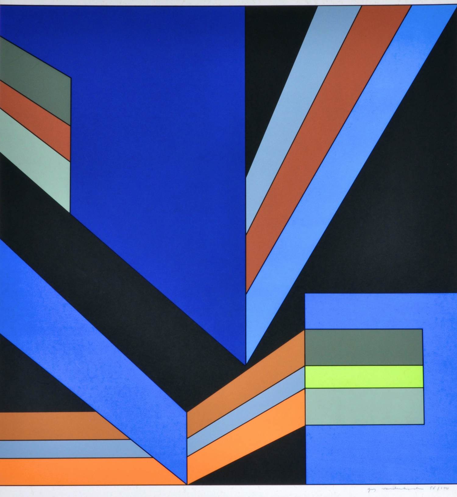 Guy Vandenbranden - Zeefdruk - Gesigneerd - 70x50 cm - 1975 kopen? Bied vanaf 220!