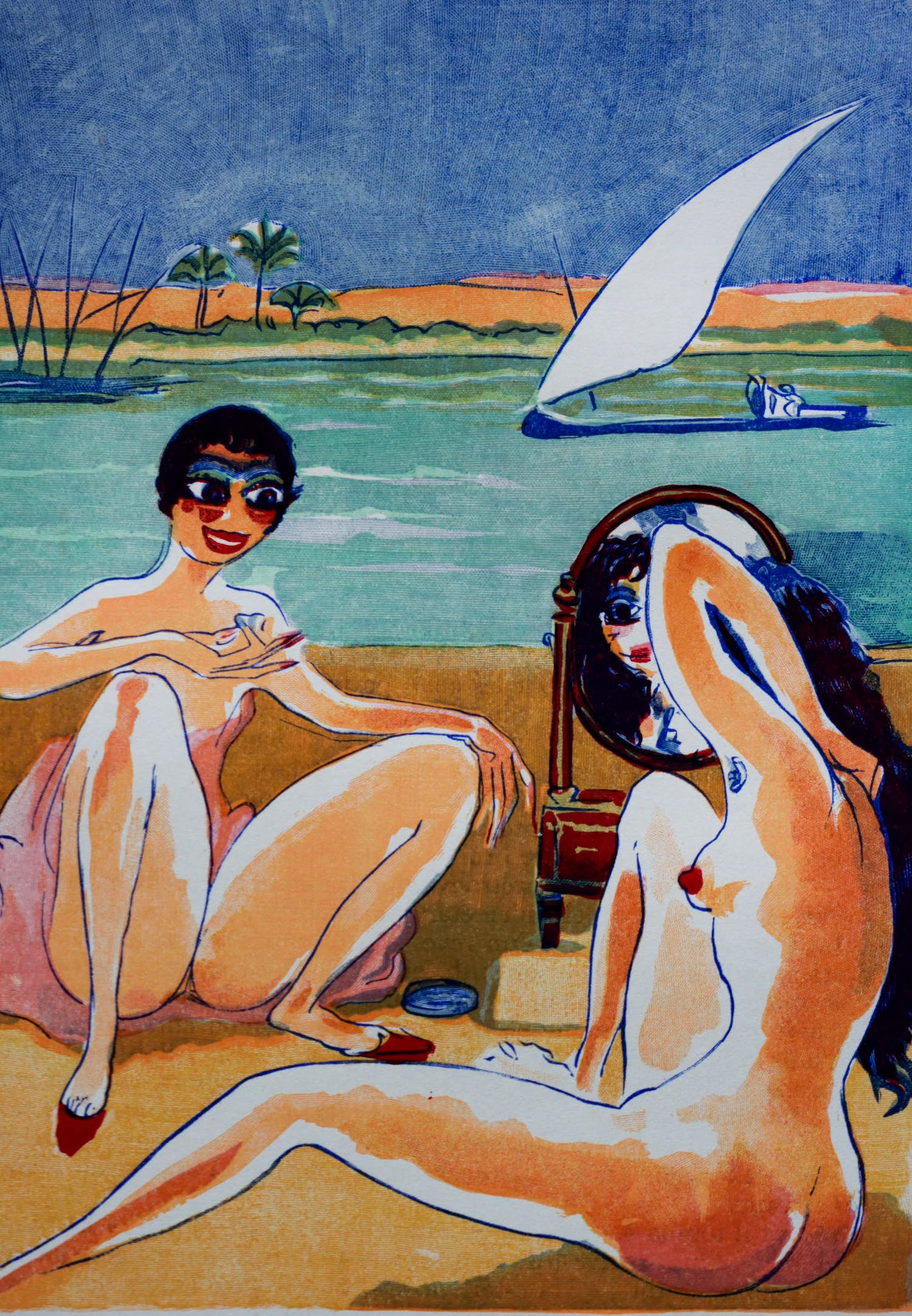 Kees van Dongen - Houtgravure - La Terrasse sur le Nil verkocht voor € 50!