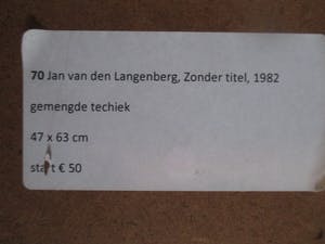 Jan van den Langenberg - Ingelijste gemengde techniek kopen? Bied vanaf 55!