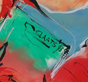 Miriam Slaats - Acryl op doek, In de mallemolen van het - Ingelijst (Zeer groot) kopen? Bied vanaf 400!