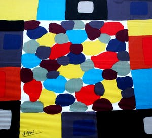 Karel Appel - Litho: Textiel sjaal - 1962 kopen? Bied vanaf 1!