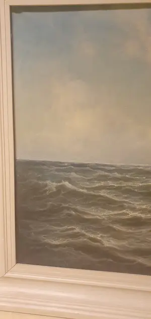 Andre Gignac - Zee met wolken - 1 meter breed! Met lijst erbij 1 meter 19 centimeter kopen? Bied vanaf 175!