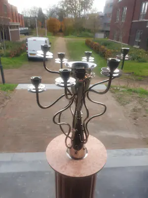 Borek Sipek - Verzilverde kandelaar - "Simon" - Driade - 48 hoog 40 breed kopen? Bied vanaf 650!