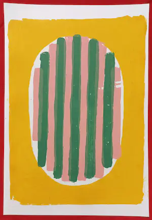 Adine Engelman - Abstracte compositie, monotype (unica) kopen? Bied vanaf 75!