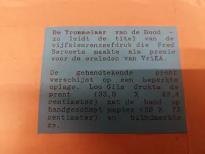 Fred Bervoets - De trommelaar van de dood kopen? Bied vanaf 700!