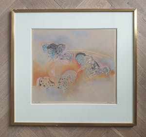 Frits Klein - Litho - Circuspaarden - Ingelijst - 136/150 kopen? Bied vanaf 85!