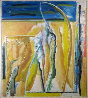 Han Sterk - Olieverf op paneel, Z.T. Compositie met figuren - Ingelijst (Zeer groot) kopen? Bied vanaf 1!