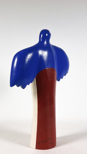 Corneille - Beschilderd en geschilderd beeld van kunsthars, L'oiseau d'amour kopen? Bied vanaf 150!