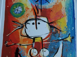 Angeles Nieto - 2-Luik , 2 zeefdrukken , Piel de Luna (‘Vriendschap’) – ingelijst - 2005 kopen? Bied vanaf 100!