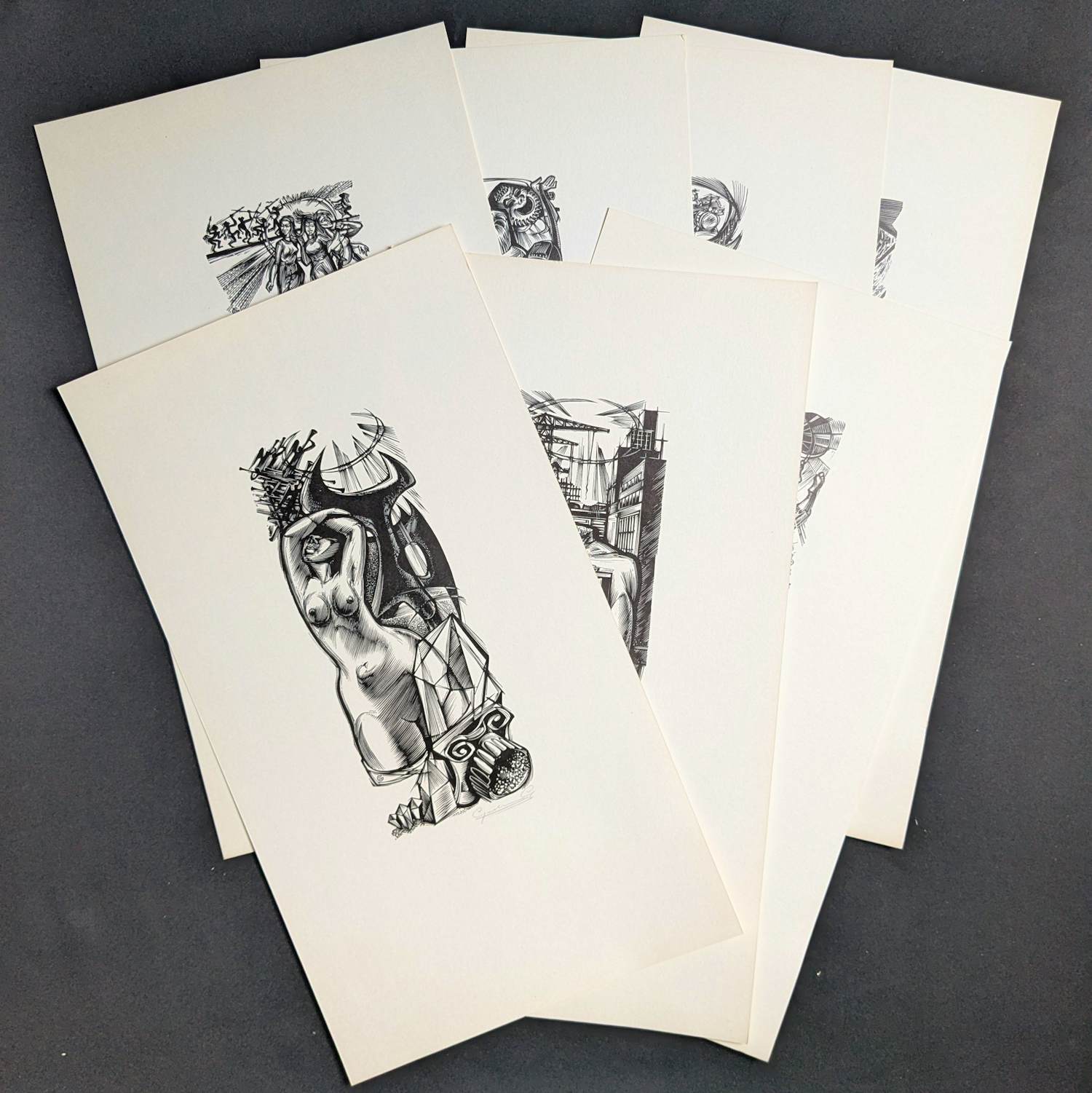 Gerard Gaudaen - de zeven kunsten - map met 7 houtgravures kopen? Bied vanaf 190!
