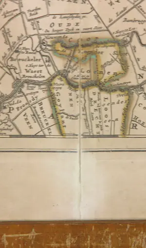 Nicolaes Visscher - Gravure, Kaart 'Rhenolandia Amstelandia' - Ingelijst kopen? Bied vanaf 1!