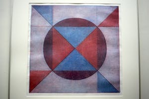 Niet of onleesbaar gesigneerd - Geometrische compositie - Kleurets, Ingelijst kopen? Bied vanaf 1!