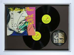 Andy Warhol - Handgesigneerde LP-hoes album Love You Live van The Rolling Stones - Ingelijst verkocht voor € 1!