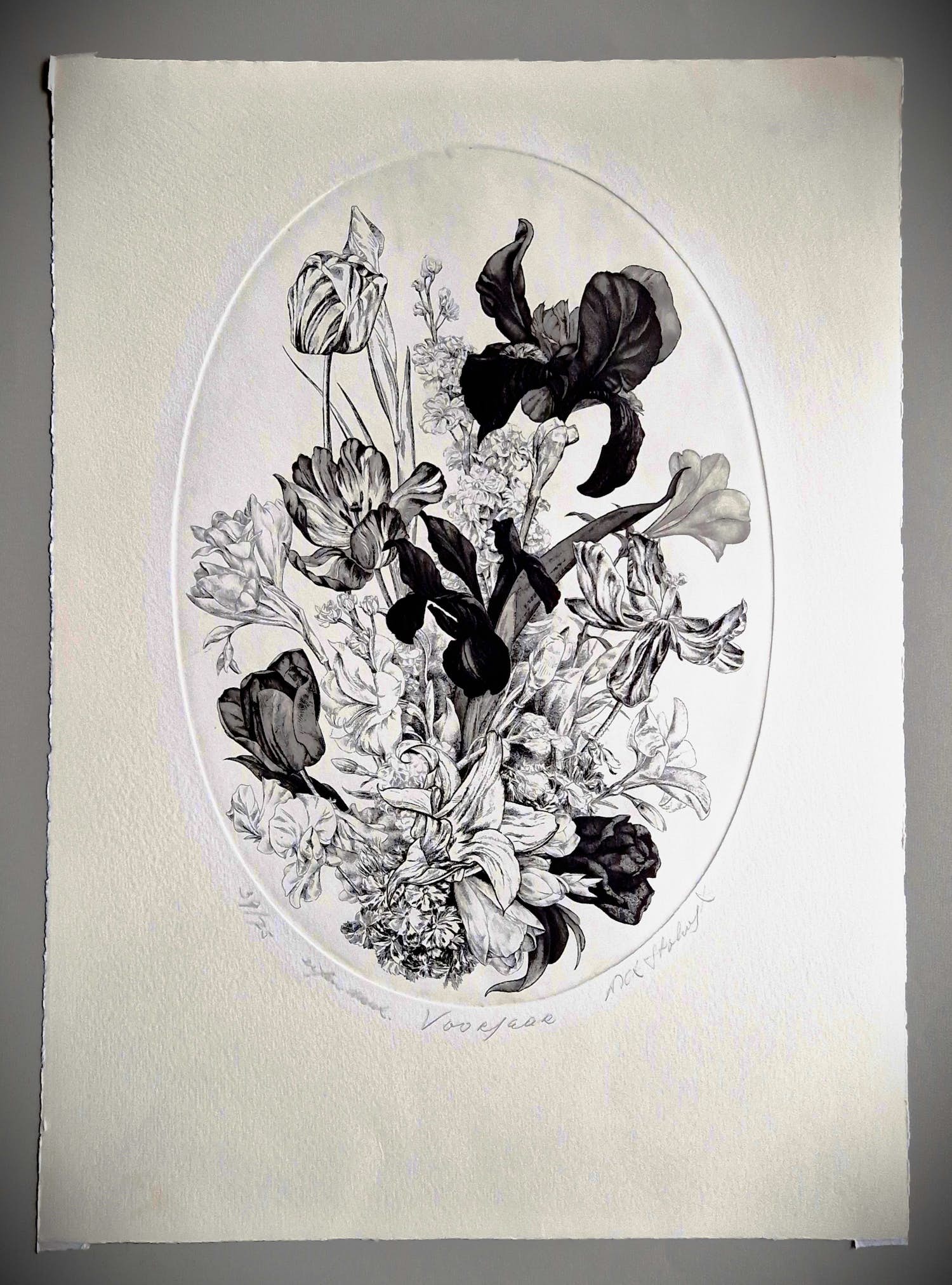 Dick Stolwijk - Grote realistische - eigen druk - Ets "Voorjaar" - potloodgesigneerd kopen? Bied vanaf 1!