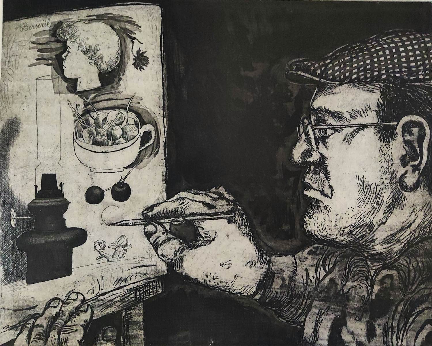 Herman Berserik - Zelfportret voor de ezel kopen? Bied vanaf 120!