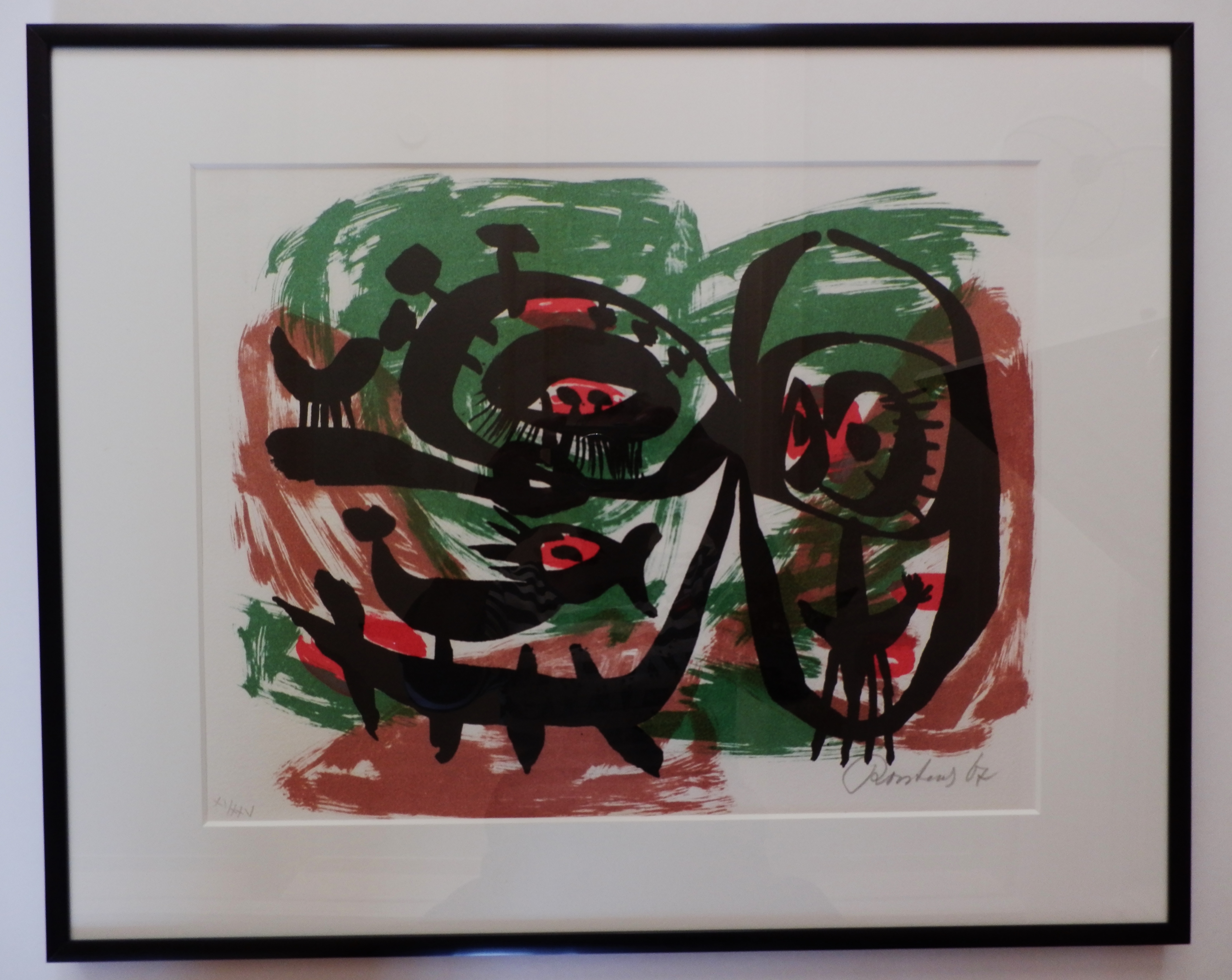 Anton Rooskens - Kleurenlitho COMPOSITIE NO 6 Handgesigneerd en INGELIJST verkocht voor € 275!