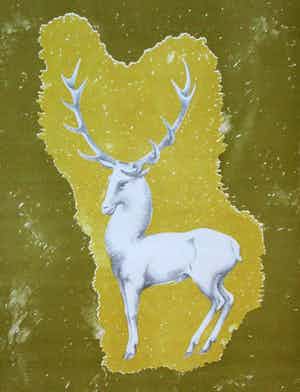 John Raedecker - Kleurenlitho: Hert verkocht voor € 45!