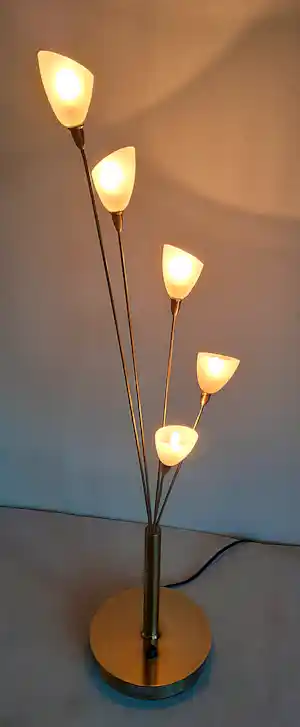 Jan des Bouvrie - Originele JdB lamp, Vintage bosje sneeuw kelkjes/tulpjes fabricaat Boxford verkocht voor € 65!
