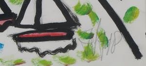Hannes Kuiper - Gouache, Zonder titel - Ingelijst kopen? Bied vanaf 70!