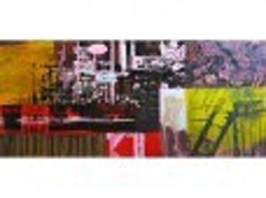 George Heidweiller - Zeefdruk op doek opgeplakt op karton. Titel, "Tire Sale". kopen? Bied vanaf 120!