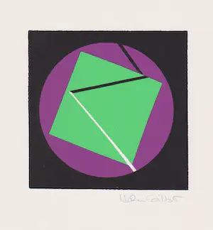 H.D. Schrader - e.a: zes handgesigneerde zeefdrukken: Geometrische Composities kopen? Bied vanaf 35!