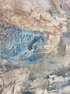 Klaas Boonstra - Olieverf / structuurverf op board, Abstracte compositie - Ingelijst kopen? Bied vanaf 350!