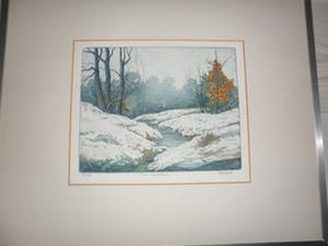 William Palluth - Aquatint. Titel,"Winter impressions 1". kopen? Bied vanaf 10!