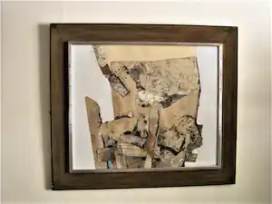 Gerard Leonard van den Eerenbeemt - GROTE jaren 60 gem. technk. (aquarel,pastel, ea) COLLAGE in unieke Lijst! verkauft für € 48!
