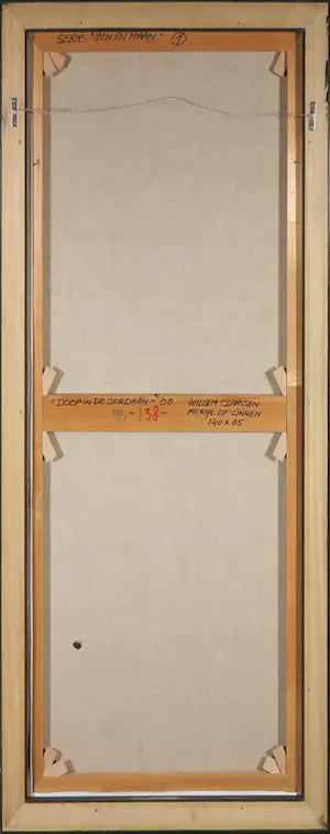 Willem Claassen - Acryl op doek, Doop in de Jordaan - Ingelijst (Groot formaat!) kopen? Bied vanaf 50!