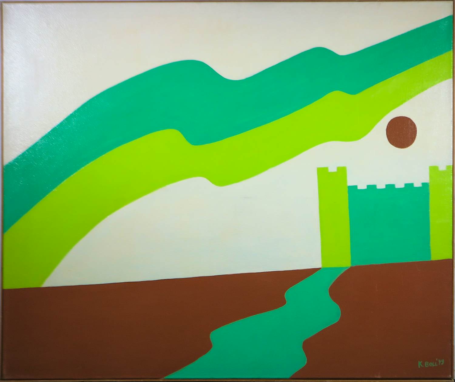 Kornelis Boll - Olieverf op doek, Jugendstill III - Ingelijst kopen? Bied vanaf 100!