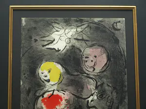 Marc Chagall - Ingelijst , Litho , Le Prophète Daniel avec les lions – Lijst, 76½ x 66½ cm. kopen? Bied vanaf 100!