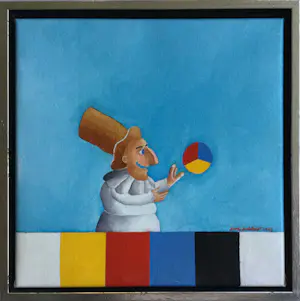 Dirk Bakker - set van 2 olieverfschilderijen - in baklijst kopen? Bied vanaf 79!