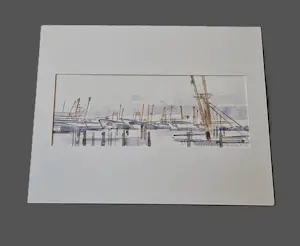 Christian Laret - In 2001 gemaakte aquarel op papier "de haven van Texel" - gesigneerd kopen? Bied vanaf 35!