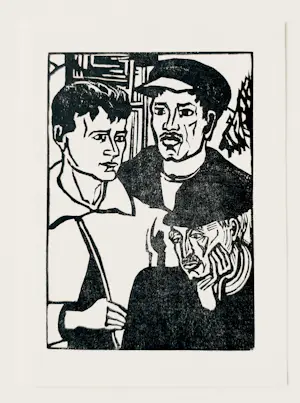 Erich Heckel - "Sächsische Arbeiter". Original-Holzschnitt von 1946 kopen? Bied vanaf 120!
