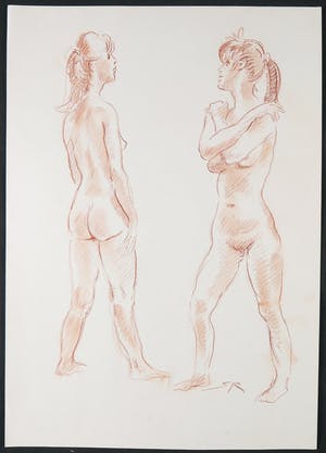 Jan Sluijters (jr.) - Potlood op papier, Staand naakt kopen? Bied vanaf 1!