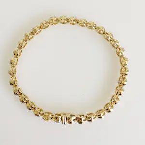 18 karaats geelgouden diamanten armband kopen? Bied vanaf 7500!