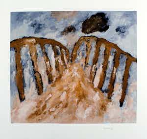 Armando - Kleurengiclee DIE BRUCKE Handgesigneerd - GROOT!! verkocht voor € 159!