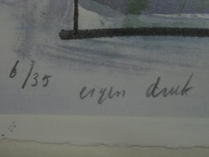 Rob van der Vijgh - Architect en Beeldend Kunstenaar GROTE Litho "le Lit" kopen? Bied vanaf 1!