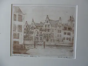Willem Hopman - Ets, De kaasmakers gracht te Alkmaar. kopen? Bied vanaf 35!