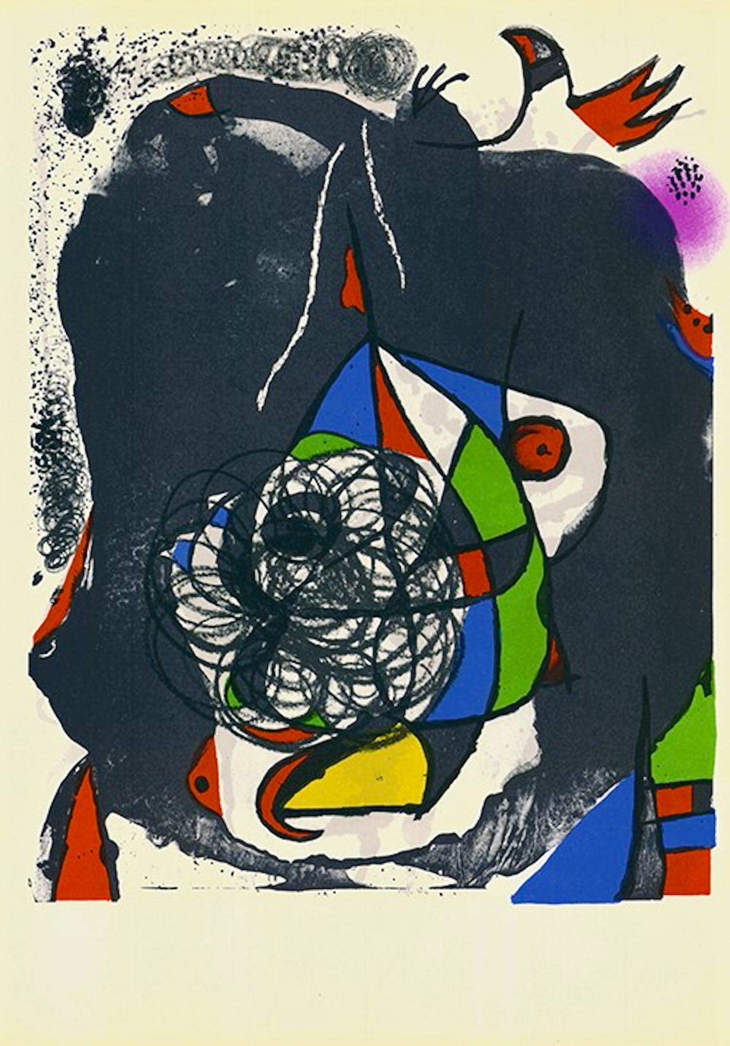 Joan Miro - Kleurenlitho LES REVOLUTIONS SCIENIQUES uit 1975 verkocht voor € 85!
