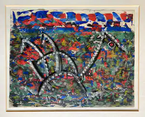Piet Stenneberg - Geen titel, gemengde techniek. 1959 vendu pour 85€ !